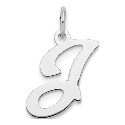 Sterling Silver Letter J Pendant