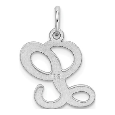 Sterling Silver Letter L Pendant – view 4