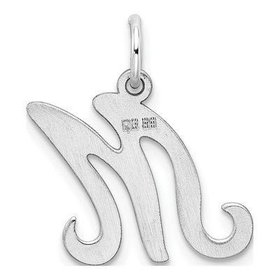 Sterling Silver Letter M Pendant – view 4