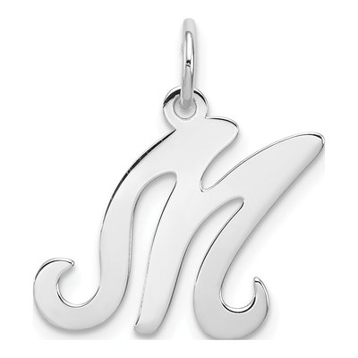 Sterling Silver Letter M Pendant