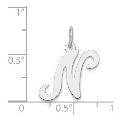 Sterling Silver Letter N Charm – view 5