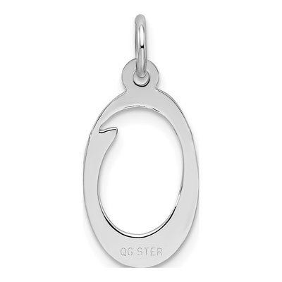 Sterling Silver Letter O Pendant – view 4