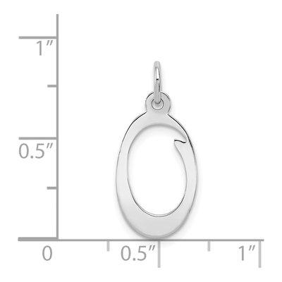 Sterling Silver Letter O Pendant – view 5