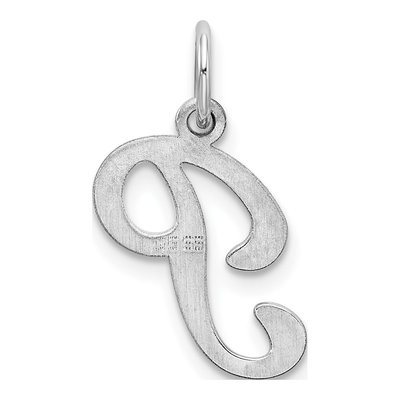 Sterling Silver Letter P Pendant – view 4