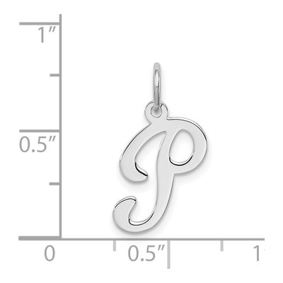 Sterling Silver Letter P Pendant – view 5