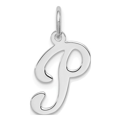 Sterling Silver Letter P Pendant