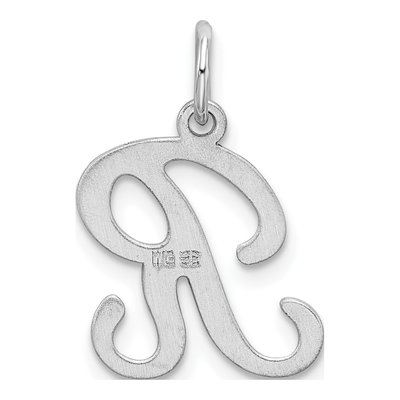 Sterling Silver Letter R Pendant – view 4