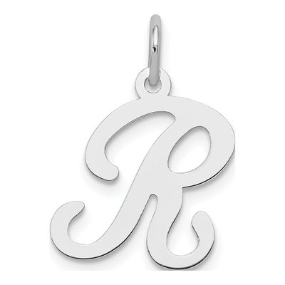 Sterling Silver Letter R Pendant
