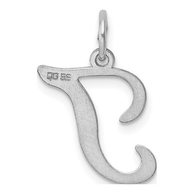 Sterling Silver Letter T Pendant – view 4