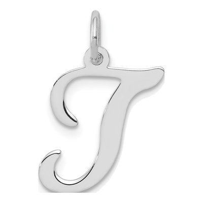 Sterling Silver Letter T Pendant