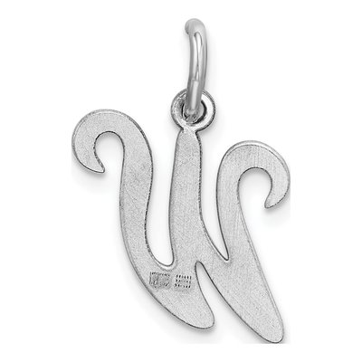 Sterling Silver Letter W Charm – view 4