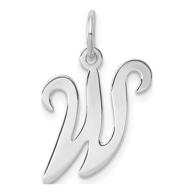 Sterling Silver Letter W Charm