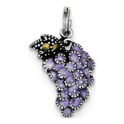 Sterling Silver Purple Grape Pendant