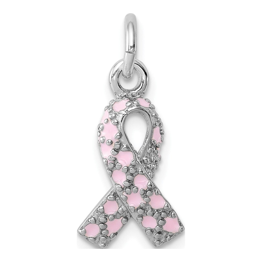 Sterling Silver Pink Ribbon Charm