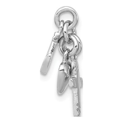 Sterling Silver Faith, Hope & Charity Charm – view 3