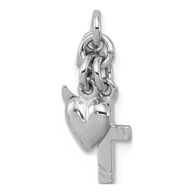 Sterling Silver Faith, Hope & Charity Charm – view 5