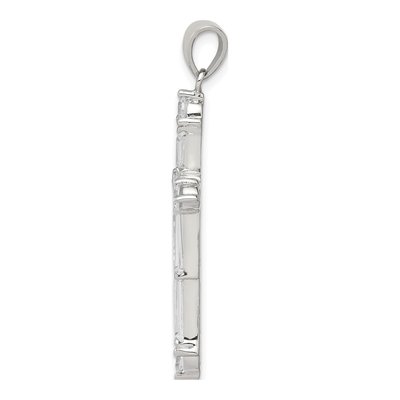Sterling Silver CZ Cross Pendant – view 3