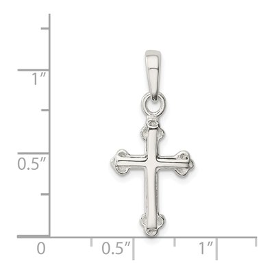 Sterling Silver Budded Cross Pendant – view 4
