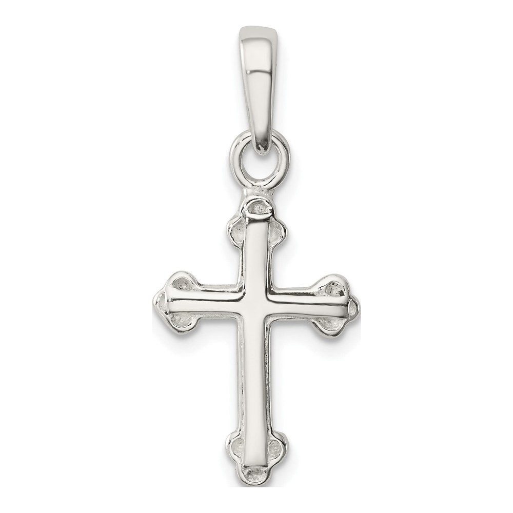 Sterling Silver Budded Cross Pendant