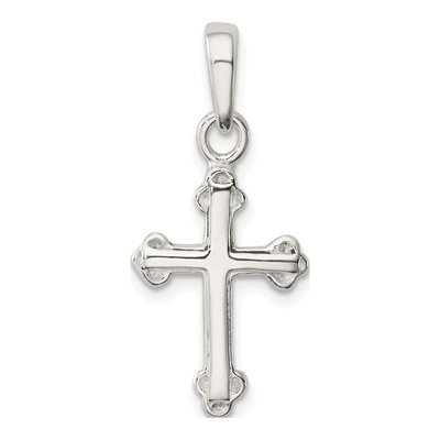 Sterling Silver Budded Cross Pendant