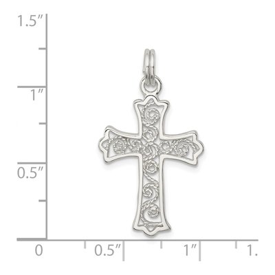 Sterling Silver Filigree Cross Pendant – view 4