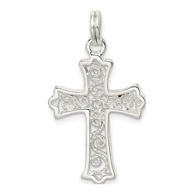 Sterling Silver Filigree Cross Pendant – view 5