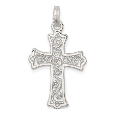 Sterling Silver Filigree Cross Pendant