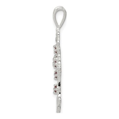 Sterling Silver CZ Cross Pendant – view 3