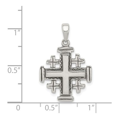 Sterling Silver Antiqued Jerusalem Crusader Pendant – view 4