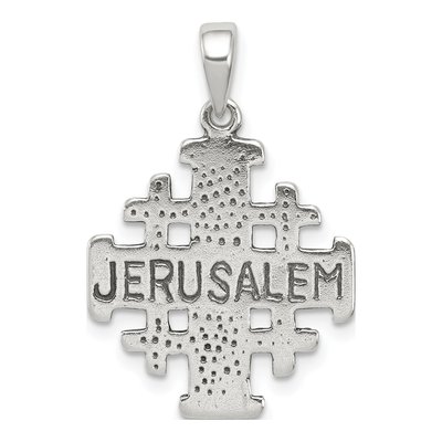 Sterling Silver Antiqued Jerusalem Crusader Pendant – view 5