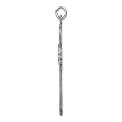 Sterling Silver Antiqued Cross Charm – view 3