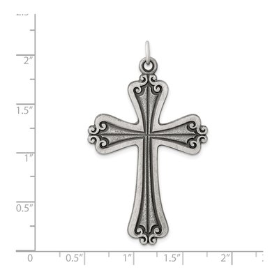 Sterling Silver Antiqued Cross Charm – view 4