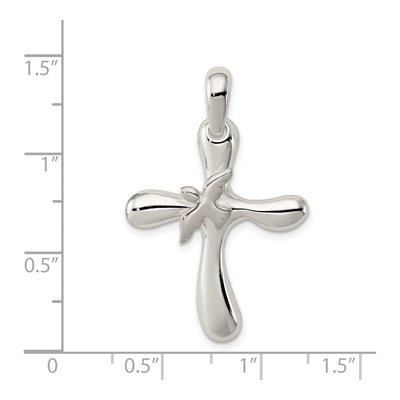 Sterling Silver Dove Cross Pendant – view 4