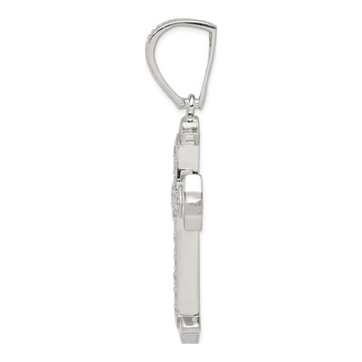 Sterling Silver CZ Cross Pendant – view 3