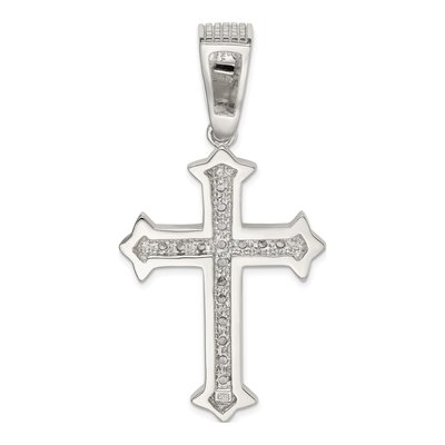 Sterling Silver CZ Cross Pendant – view 5