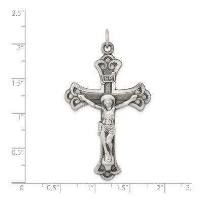 Sterling Silver Antiqued INRI Crucifix Pendant – view 4