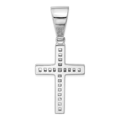 Sterling Silver CZ Cross Pendant – view 5