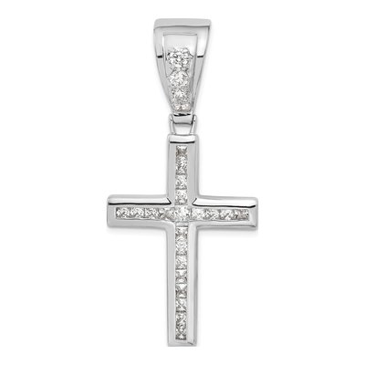 Sterling Silver CZ Cross Pendant