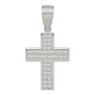 Sterling Silver CZ Cross Pendant