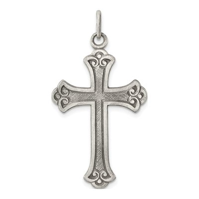 Sterling Silver Antiqued Cross Pendant
