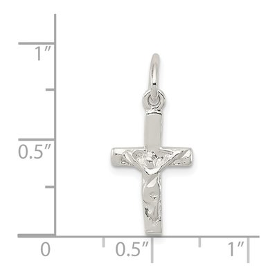 Sterling Silver Small Crucifix Pendant – view 4