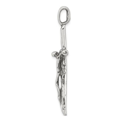 Sterling Silver Antiqued Crucifix Pendant – view 3