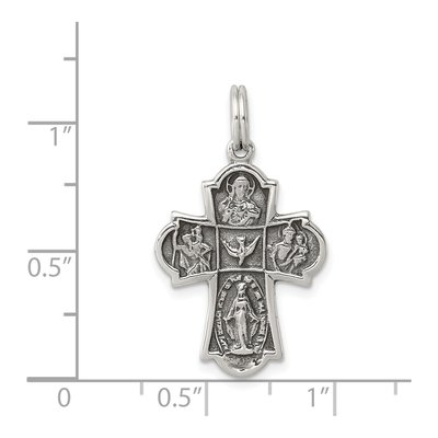 Sterling Silver Antiqued Cross Pendant – view 4
