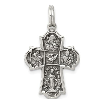 Sterling Silver Antiqued Cross Pendant
