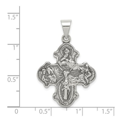 Sterling Silver Antiqued 4-Way Medal Pendant – view 4