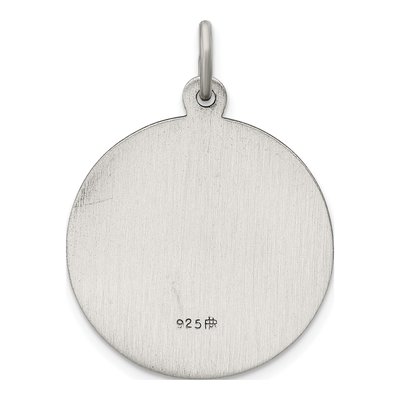 Sterling Silver Antiqued St Christopher Medal Pendant – view 5