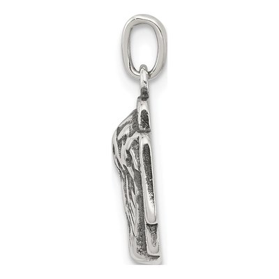 Sterling Silver Antiqued Ecce Homo Medal Pendant – view 3