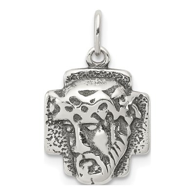 Sterling Silver Antiqued Ecce Homo Medal Pendant