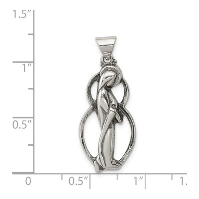 Sterling Silver Antiqued Blessed Mary Charm – view 4