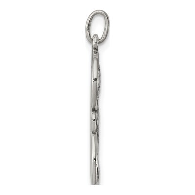 Sterling Silver Antiqued Blessed Mary Charm – view 3